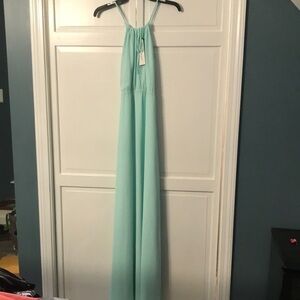 NWT Joanna August teal bridesmaid dress size M